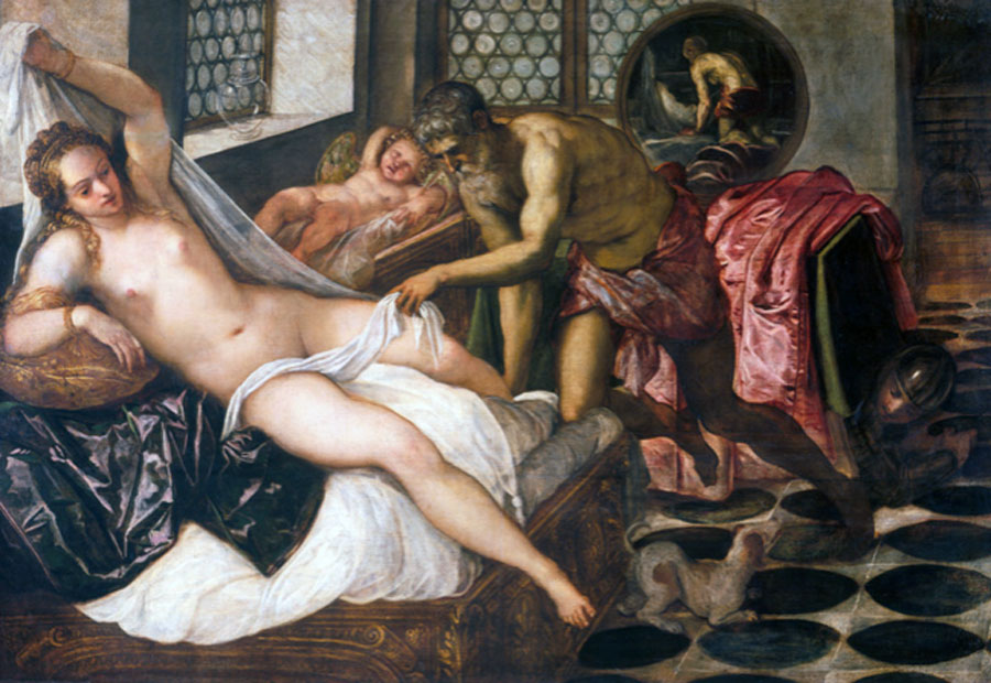 Tintoretto. Venus, Vulcano y Marte, hacia 1555. Alte Pinakothek, Múnich