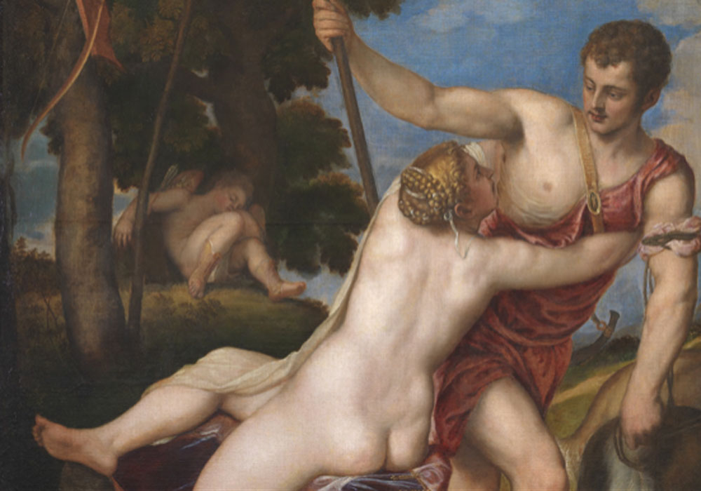Tiziano. Venus y Adonis, 1554. Museo Nacional del Prado