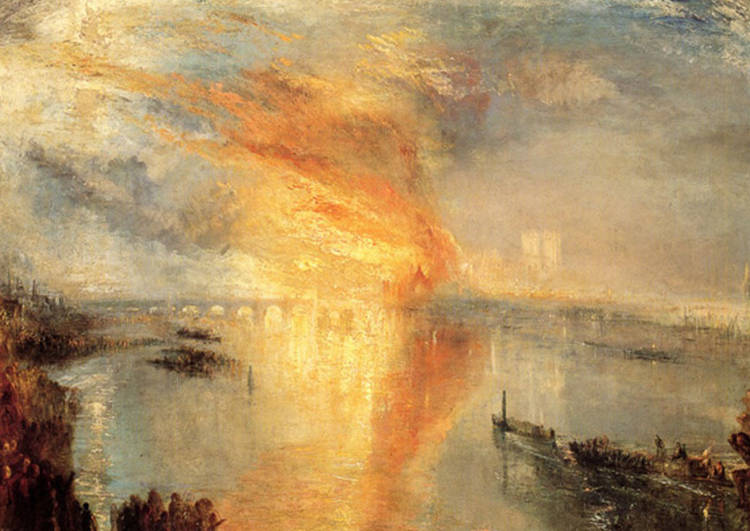 Turner. Incendio del parlamento, 1835. Philadelphia Museum of Art