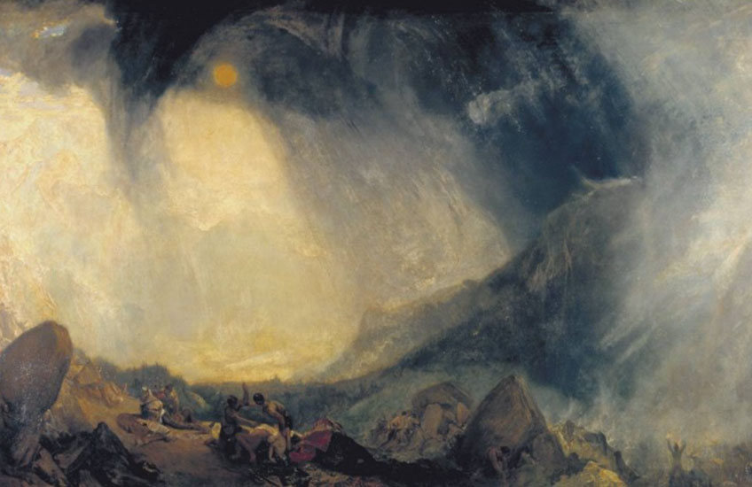 Turner. Tormenta de nieve: Aníbal y su ejército cruzando los Alpes, hacia 1812. Tate