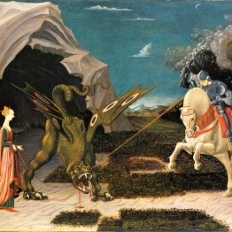 Paolo Uccello. San Jorge y el dragón, 1456-1460. Museo Jacquemart-André, París