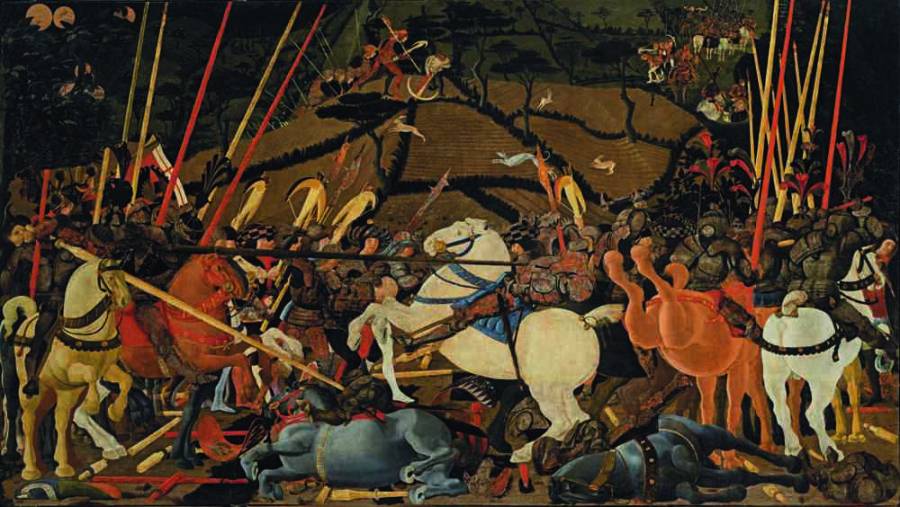 Paolo Uccello. Batalla de San Romano. Uffizi