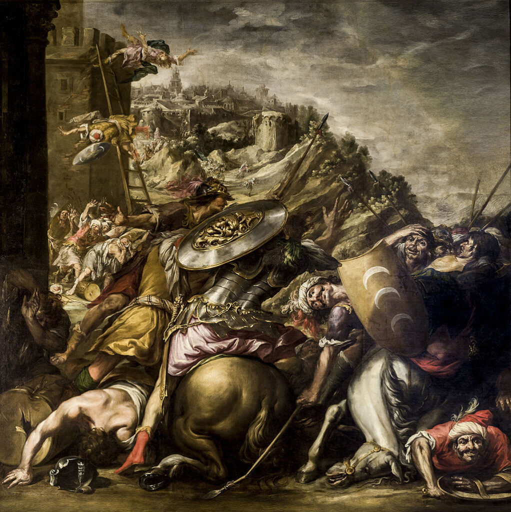 Valdés Leal. La retirada de los sarracenos (Moros derrotados huyendo del convento), 1652-1653. Ayuntamiento de Sevilla