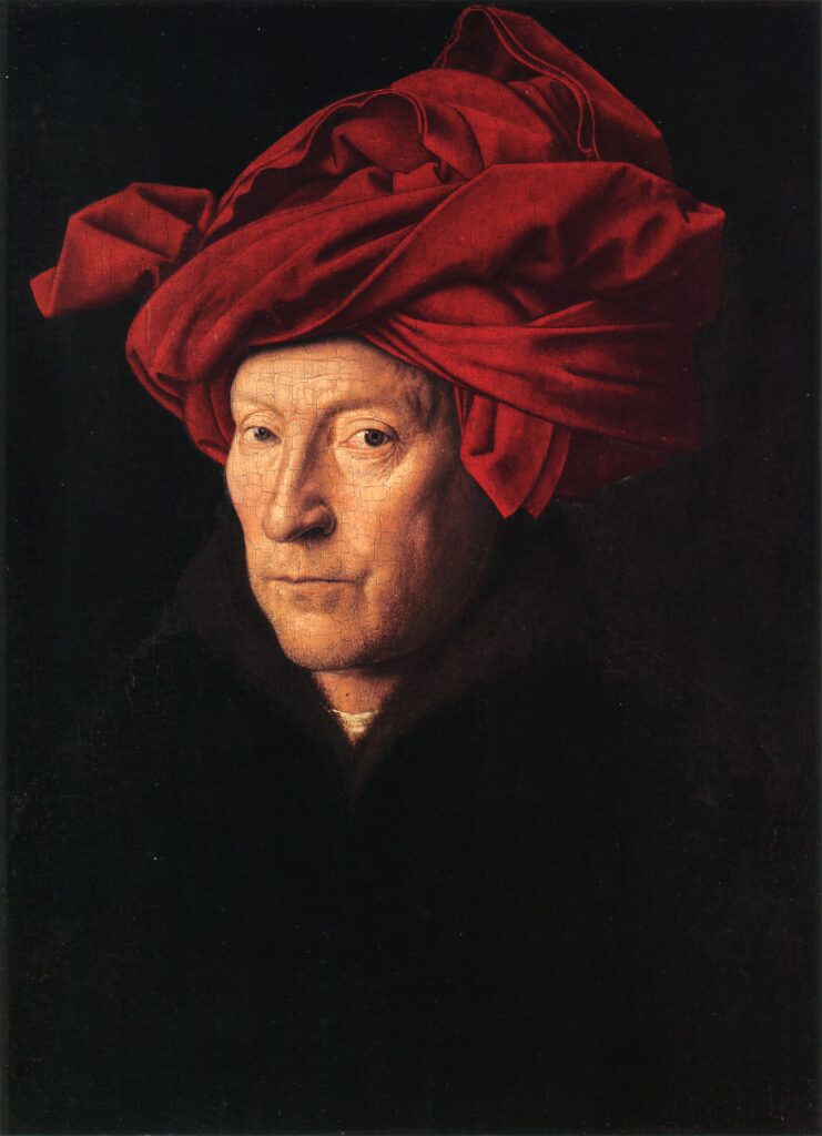 Jan van Eyck. El hombre del turbante rojo, 1433. National Gallery, Londres