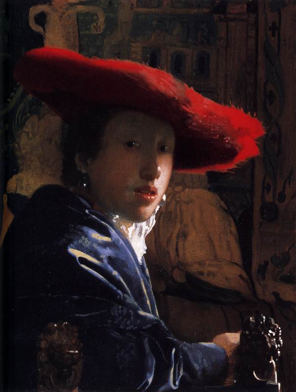 Vermeer. Muchacha con sombrero rojo, hacia 1666-1667. National Gallery, Washington