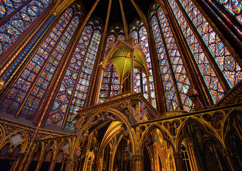 Interior de Sainte-Chapelle, París