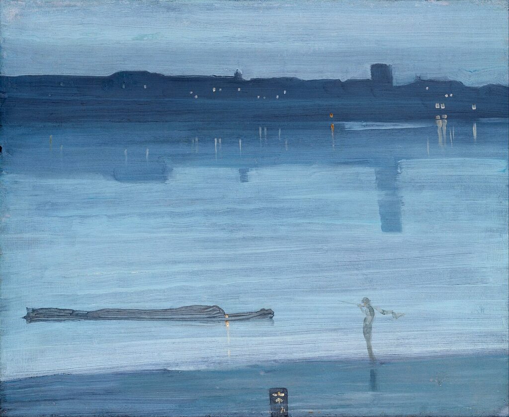 Whistler. Nocturno: Azul y plata – Chelsea, hacia 1871. Tate, Londres