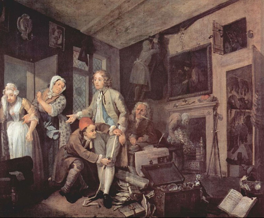 William Hogarth. La carrera de un libertino (El legado), 1733-1735. Soane´s Museum