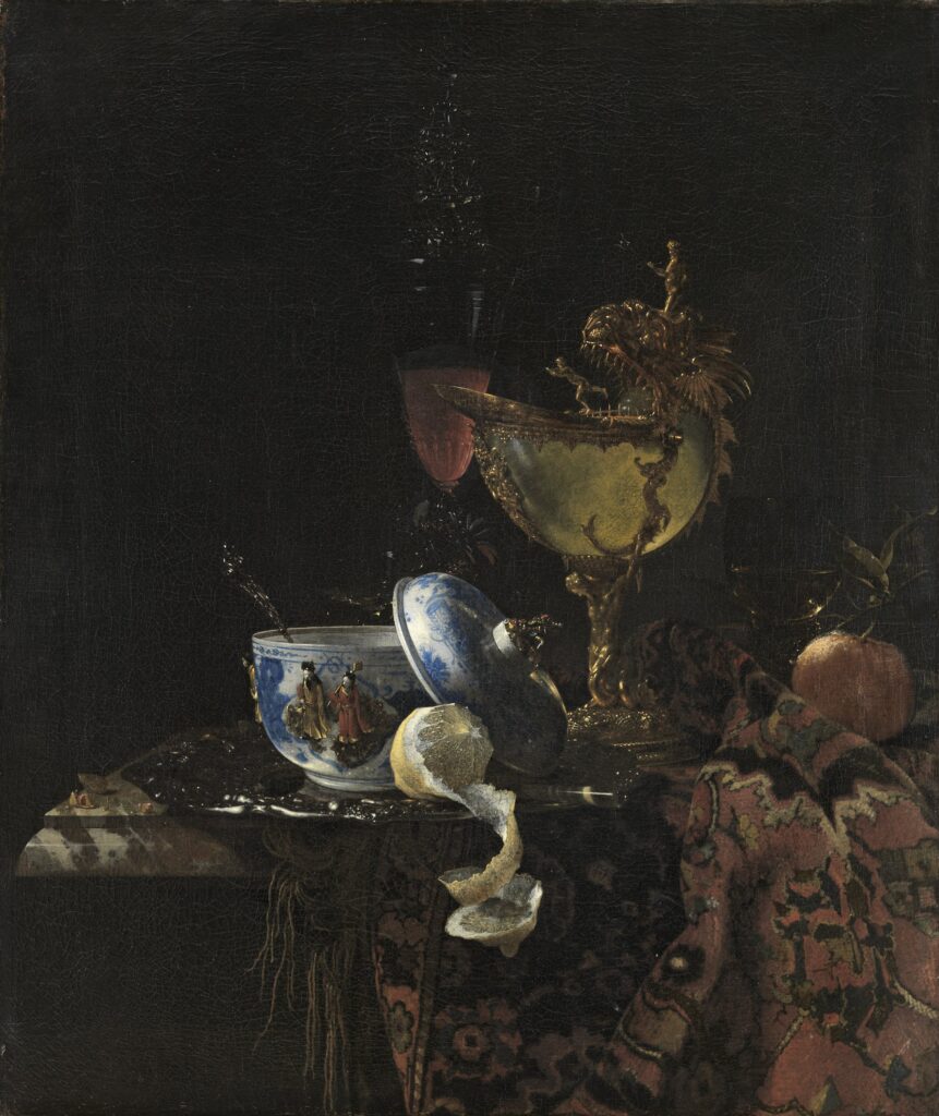 William Kalf. Naturaleza muerta con copa de nautilo, 1660. Museo Nacional Thyssen-Bornemisza