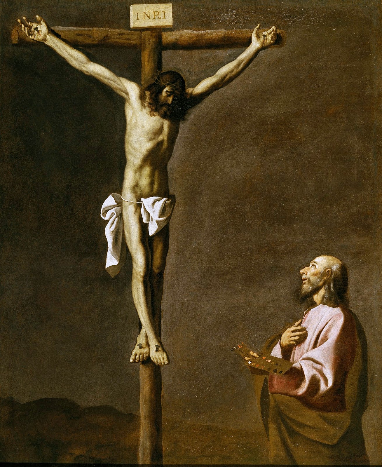 Francisco de Zurbarán. San Lucas como pintor ante Cristo en la Cruz, 1630-1639. Museo Nacional del Prado