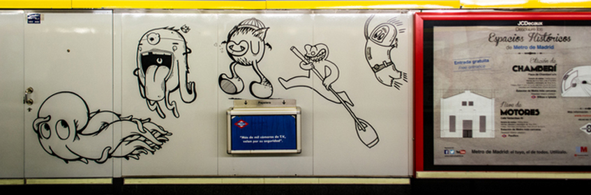 Línea ZERO. Moncloa. Arte urbano y grafiti en el metro de Madrid