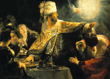 Rembrandt van Rijn, El festín de Baltasar