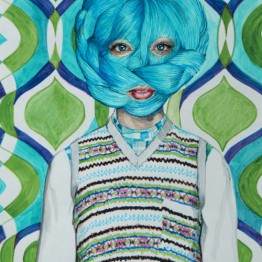 Galería Yusto/Giner Ángeles Agrela. Nº85 Retrato, 2016 Rotulador de pigmento sobre papel, 42 x 29,7 cm