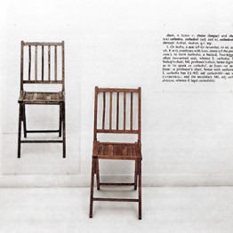 Joseph Kosuth. Una y tres sillas