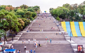 Vista de la Escalera Potemkin, en Odesa