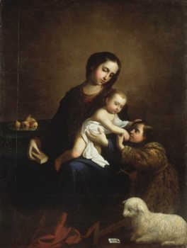 Francisco de Zurbarán, La Virgen con el Niño y San Juan, 1662