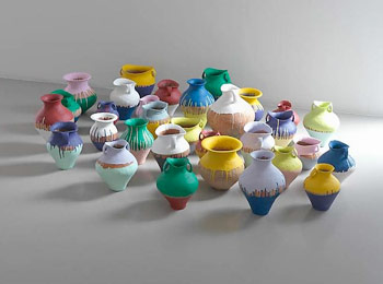 Ai Weiwei, Coloured vases, 2010
